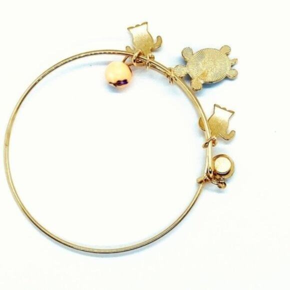 Beaded Sea Turtle Charm Colorful Bangle Bracelet - Picture 5 of 5